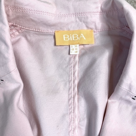 Biba Pink Floral Jacket Embroidered half zip Pink Women EUR 36 or US Small - Picture 6 of 10